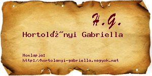 Hortolányi Gabriella névjegykártya
