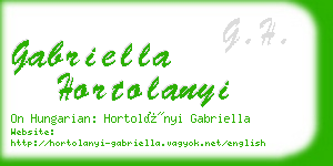 gabriella hortolanyi business card